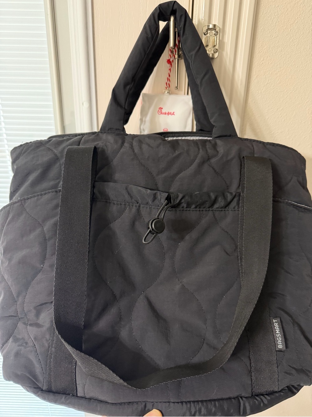 Black Quilted Tote Bag - BRGSMART